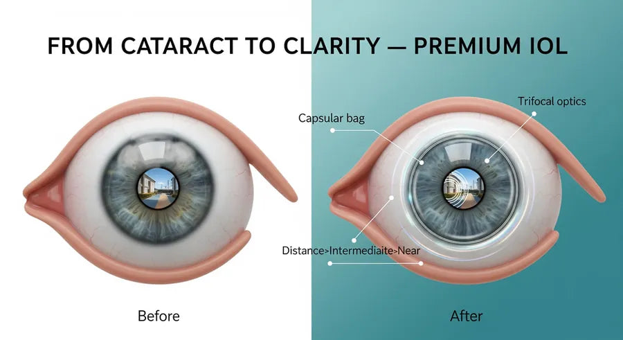 Cataract Surgery + Trifocal/Premium Intraocular Lens
