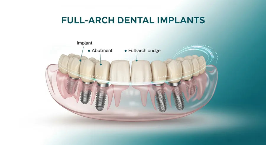 Full Arch/Half Arch Dental Implants (All-on-4/6)